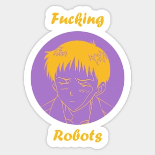 Fucking Robots Shinji Ikari Evangelion Sticker